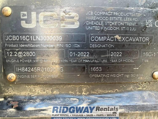 Miniexcavator - JCB 16 C-1