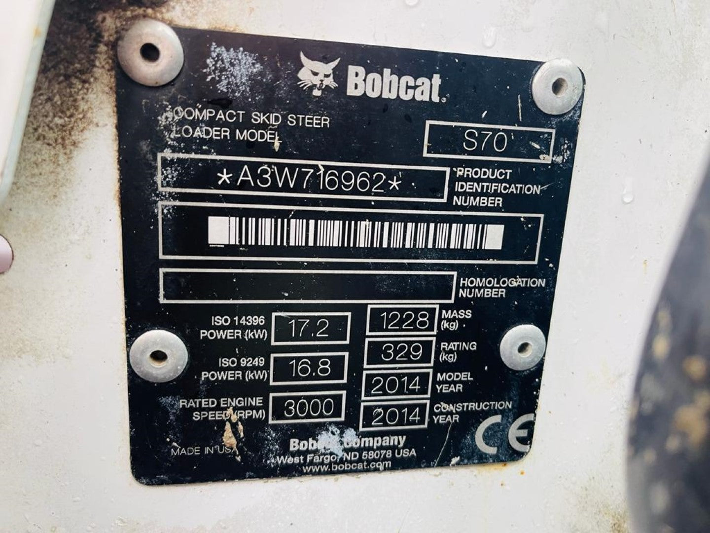 MINIINCARCATOR BOBCAT S70 - VASTech Machinery 