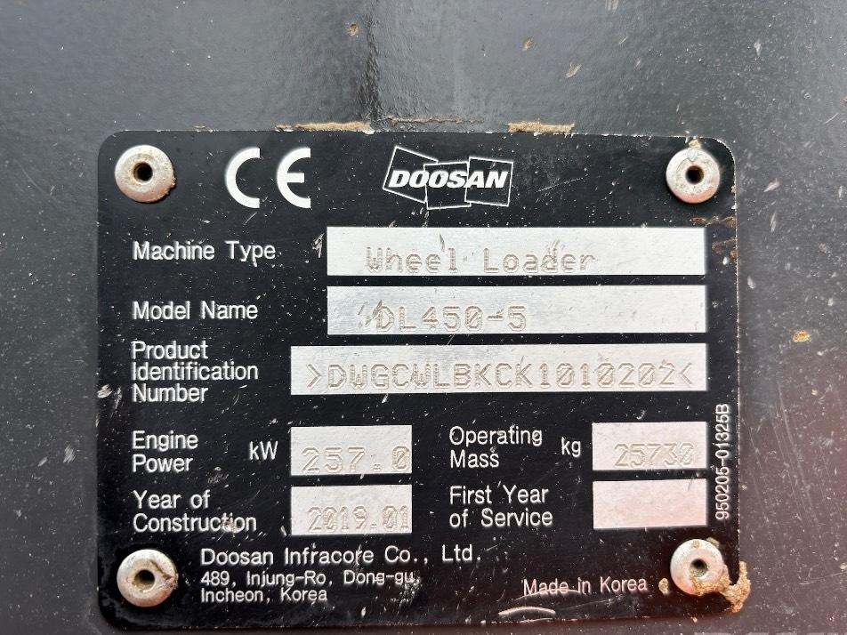 Incarcator frontal - Doosan DL 450-5 - DL 420 -