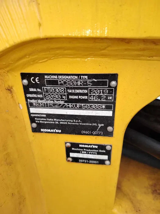 Excavator Komatsu PC80 - VASTech Machinery 