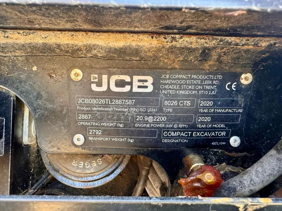 JCB 8026 – Miniexcavator - VASTech Machinery